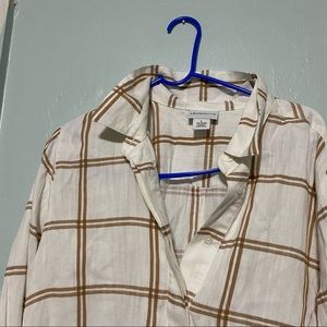 Liz Claiborne Popover Plaid Tunic, Size Large